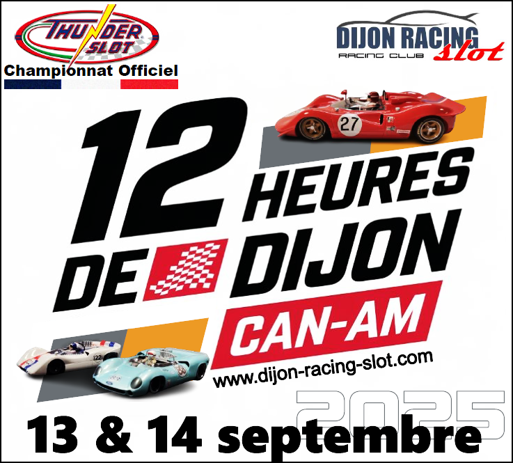 Affiche 12 heures Dijon Racing Slot 2025